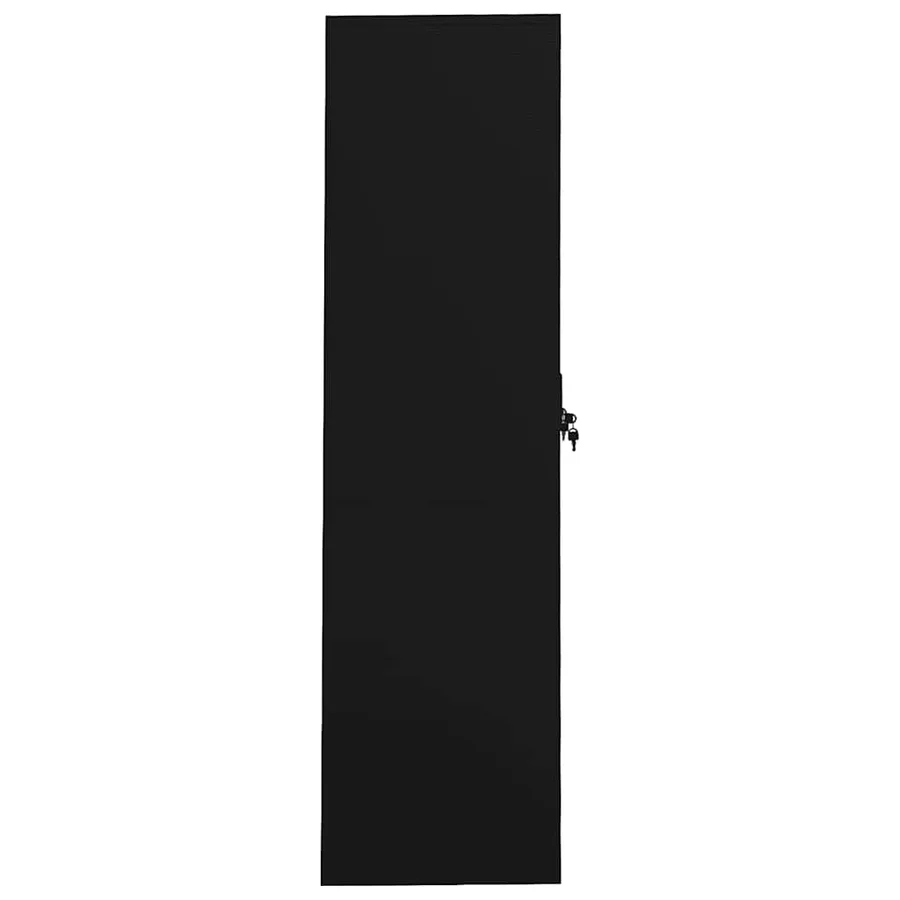 Garde-robe Noir 80x50x180 cm Acier - 3