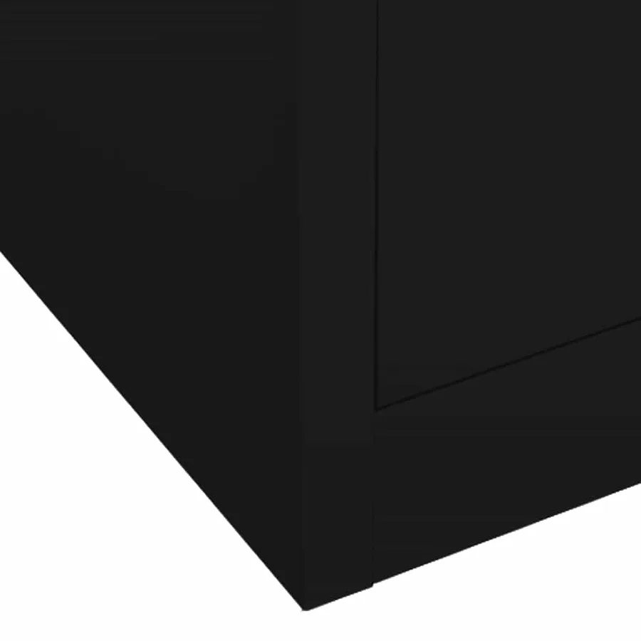 Garde-robe Noir 80x50x180 cm Acier - 9