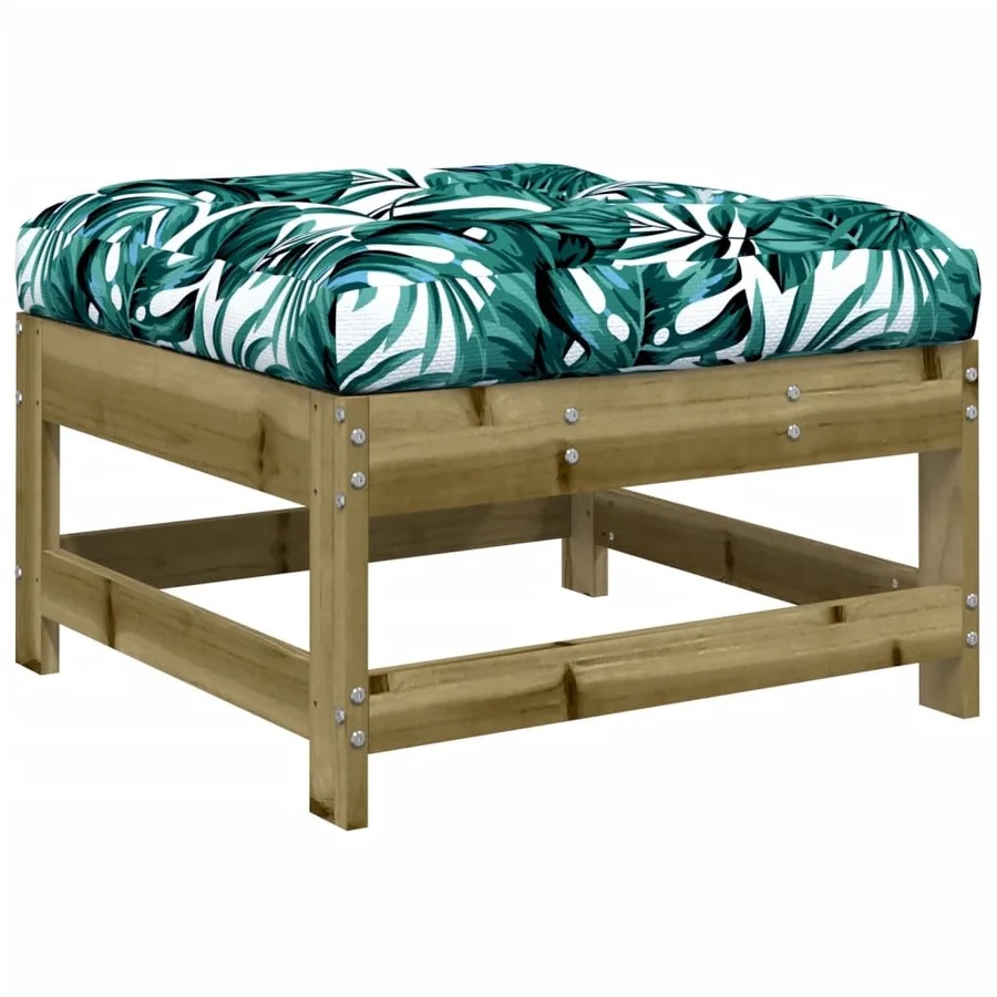 Salon de jardin 4 pcs avec coussins bois de pin imprégné - 6