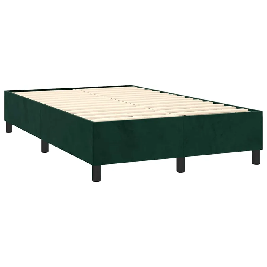 Sommier à lattes de lit avec matelas LED Vert foncé 120x200 cm - 5