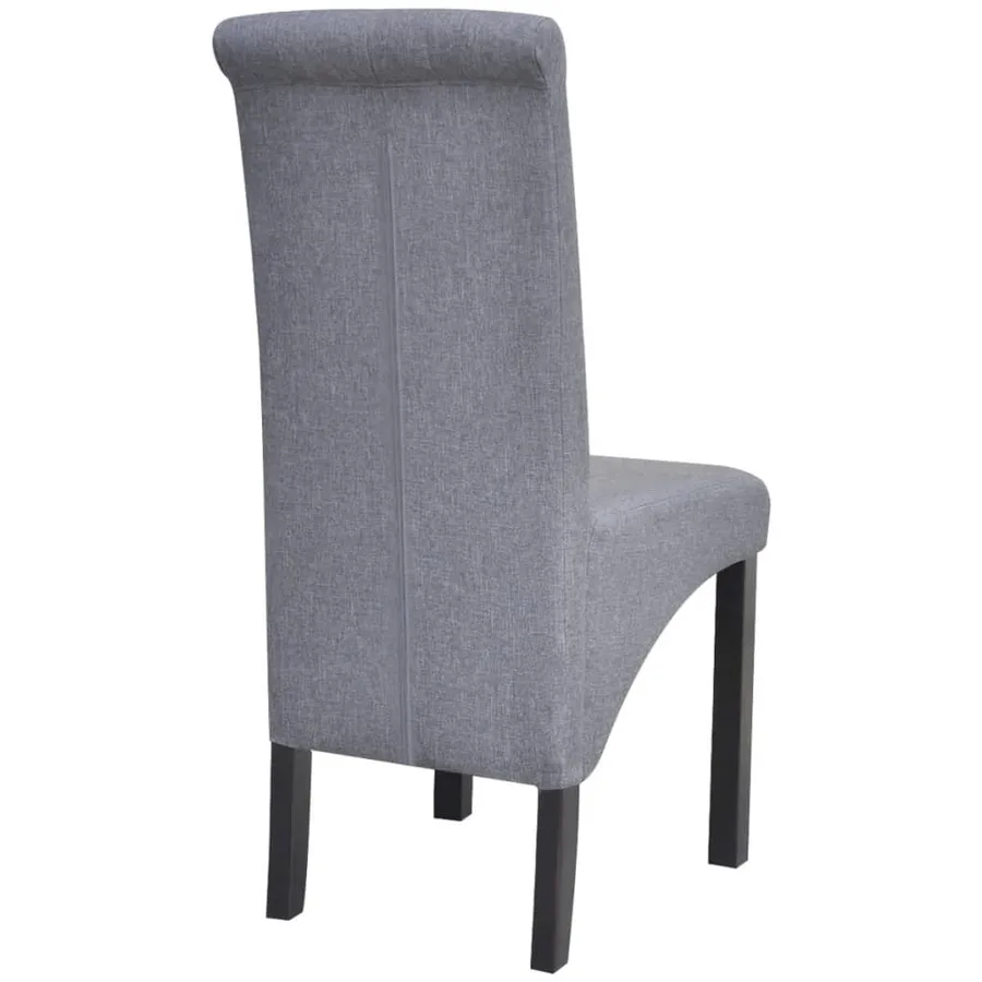 Chaises à manger lot de 6 gris clair tissu - 6