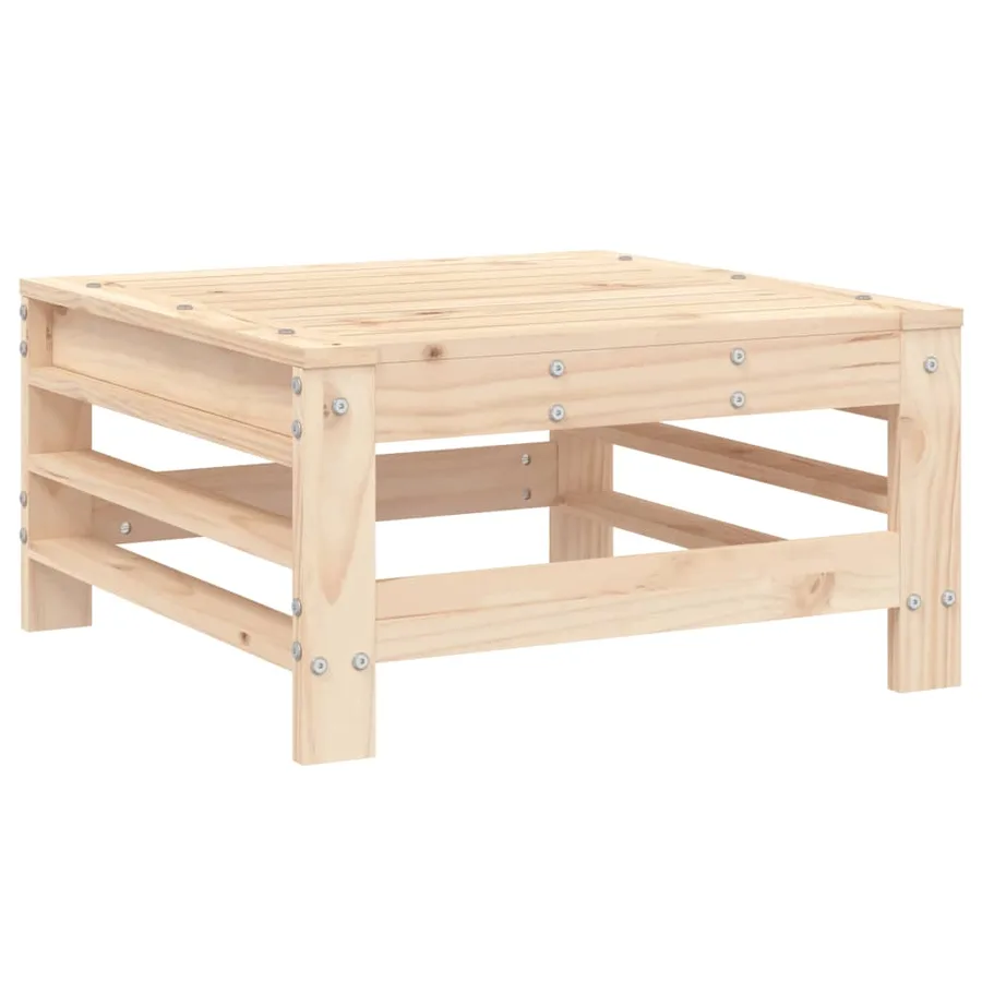 Repose-pied de jardin bois de pin massif - 2