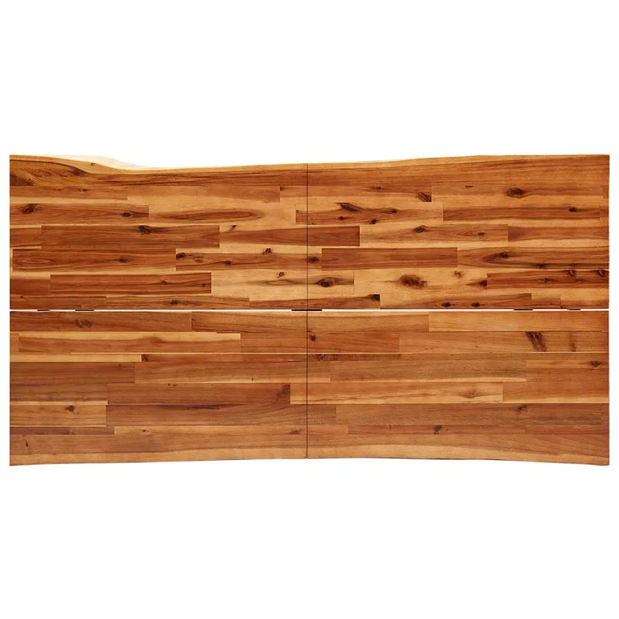 Table à manger 160x80x75 cm bois d'acacia solide à bord vif - 6