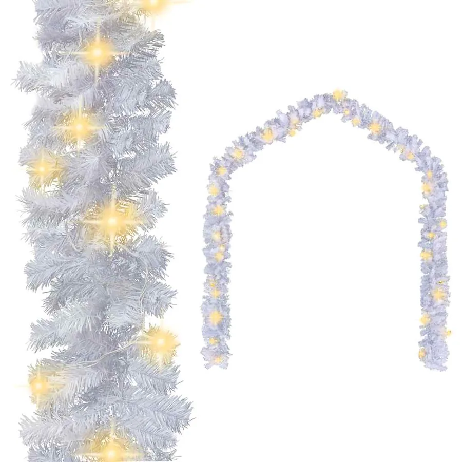 Guirlande de Noël avec lumières LED 20 m Blanc