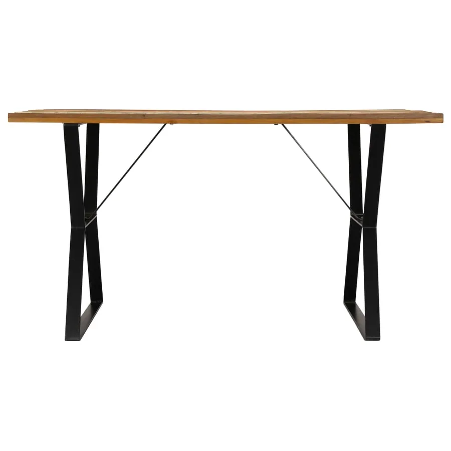Table à manger 140x80x76 cm Bois de récupération massif - 2