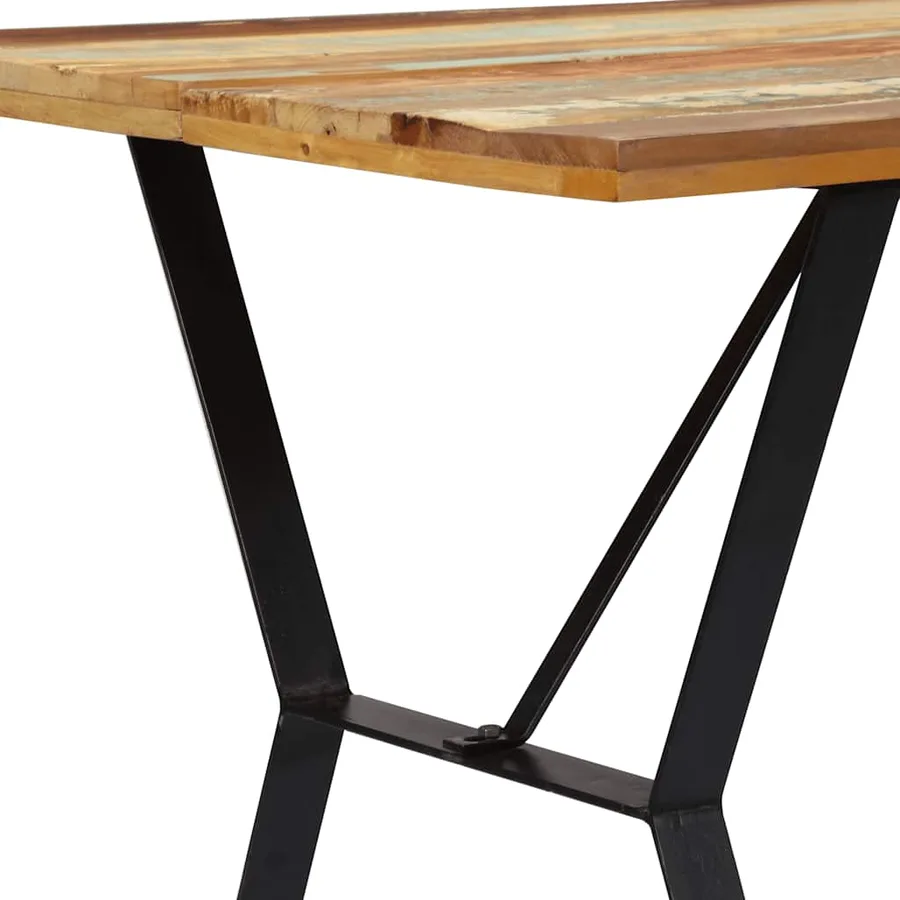 Table à manger 140x80x76 cm Bois de récupération massif - 4