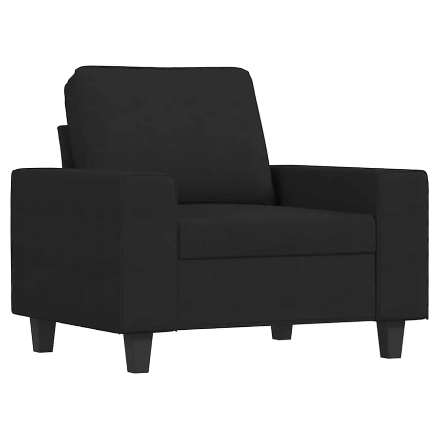 Fauteuil Noir 60 cm Tissu - 2