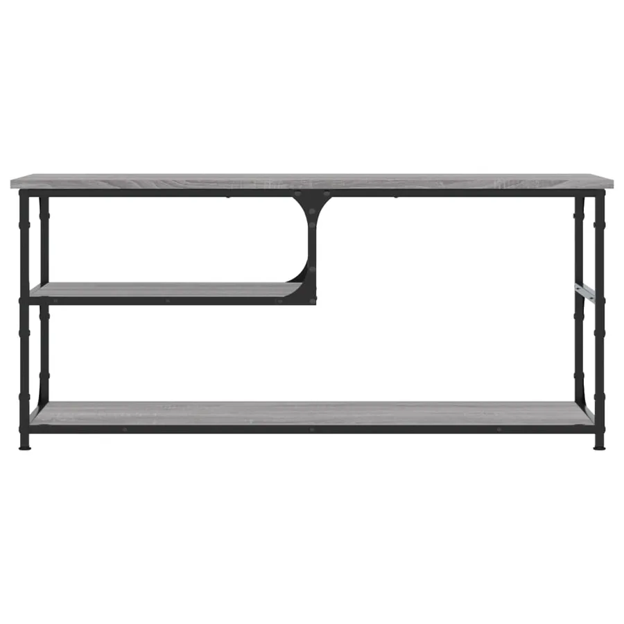 Meuble TV sonoma gris 103x38x46,5 cm bois d'ingénierie et acier - 4