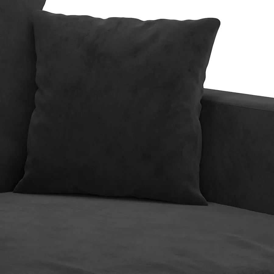 Ensemble de canapés 2 pcs avec coussins Noir Velours - 5