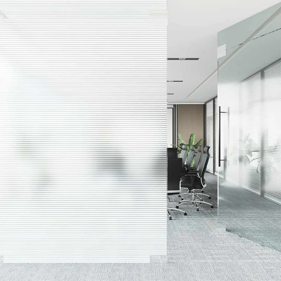 Films pour fenêtre dépoli design à rayures PVC - 3