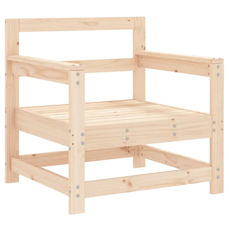 Chaises de jardin lot de 2 bois massif de pin - 3