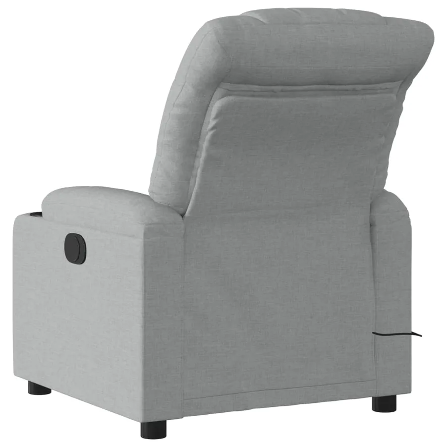Fauteuil de massage inclinable Gris clair Tissu - 4