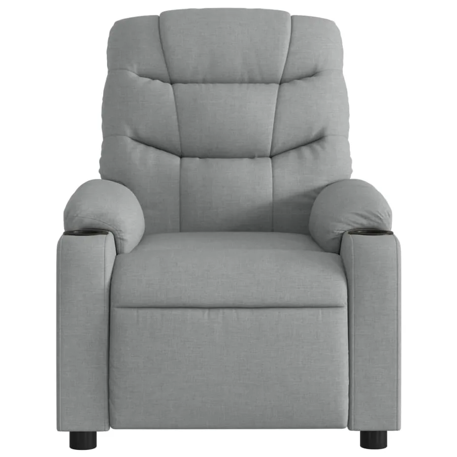 Fauteuil de massage inclinable Gris clair Tissu - 7