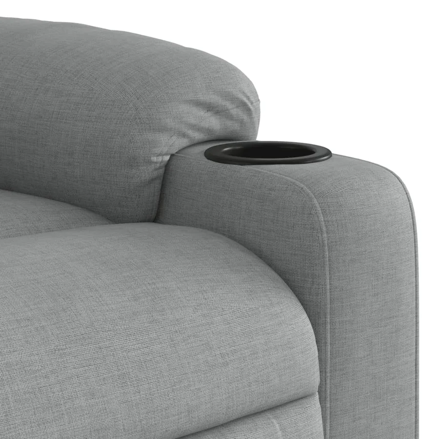 Fauteuil de massage inclinable Gris clair Tissu - 9