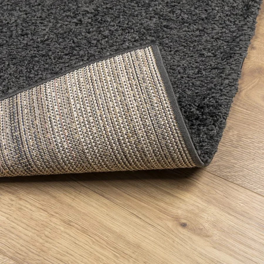 Tapis shaggy PAMPLONA poils longs moderne anthracite 120x170 cm - 5
