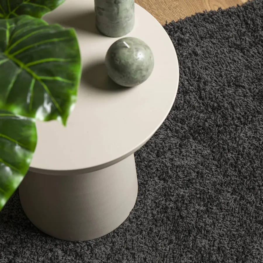 Tapis shaggy PAMPLONA poils longs moderne anthracite 120x170 cm - 7