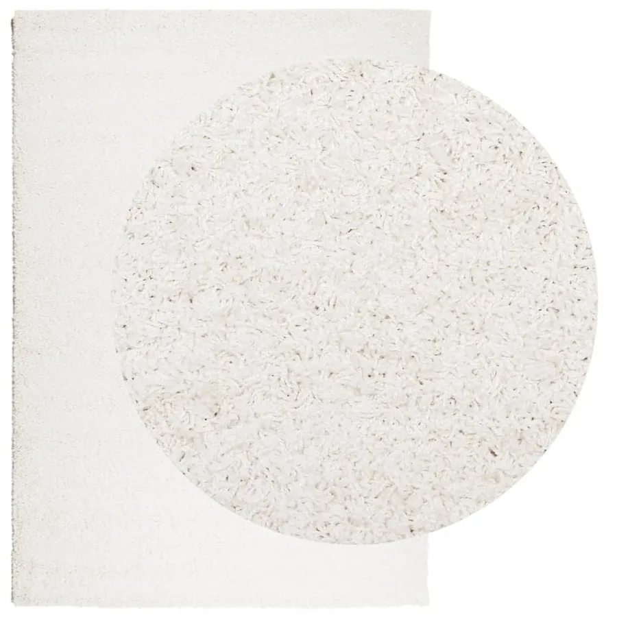 Tapis shaggy PAMPLONA poils longs moderne crème 160x230 cm - 3