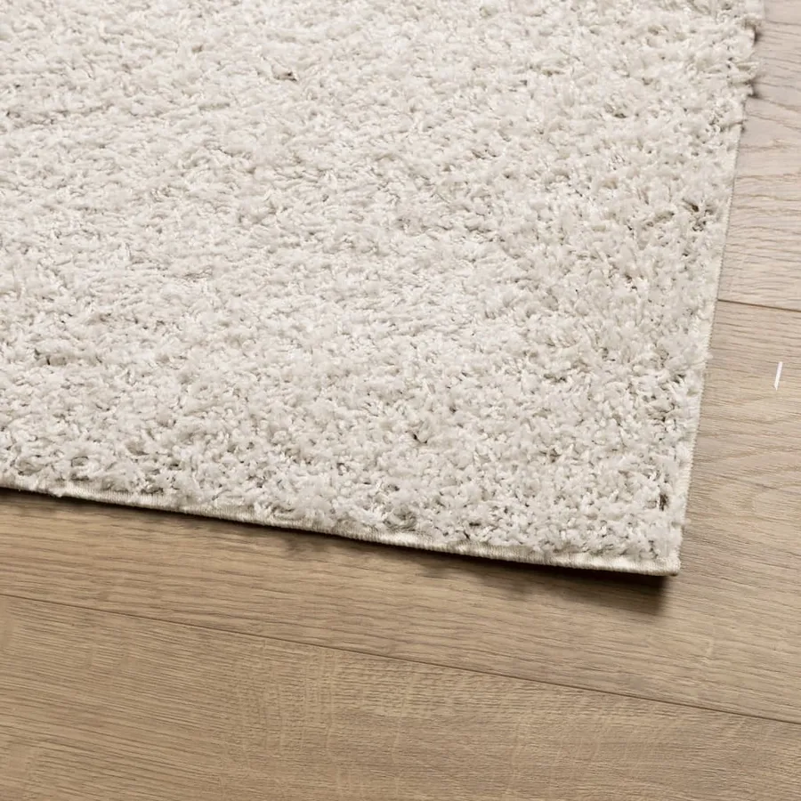 Tapis shaggy PAMPLONA poils longs moderne crème 140x200 cm - 4