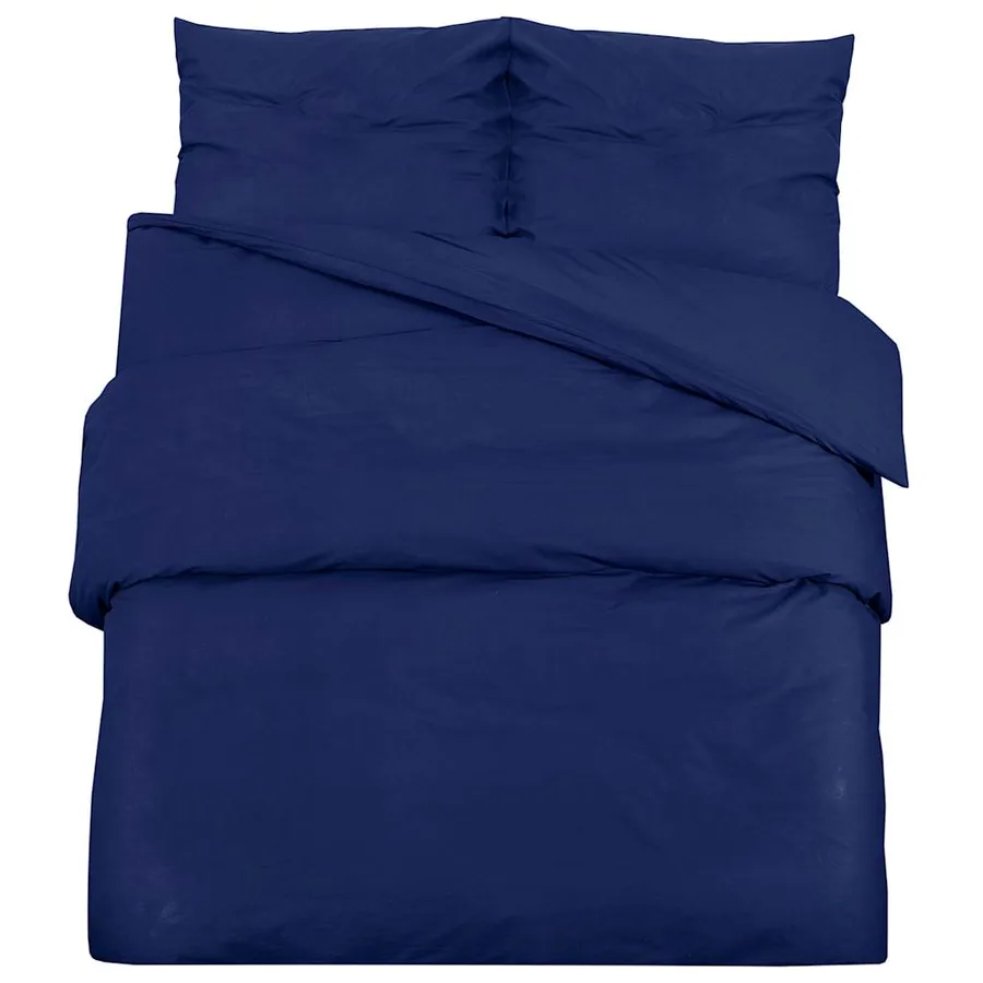 Ensemble de housse de couette Bleu marine 240x220 cm Coton - 2