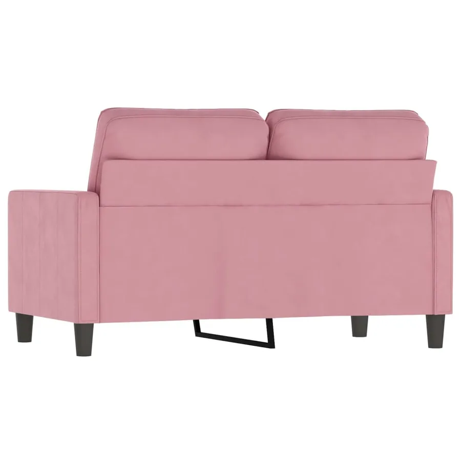 Canapé à 2 places Rose 120 cm Velours - 5