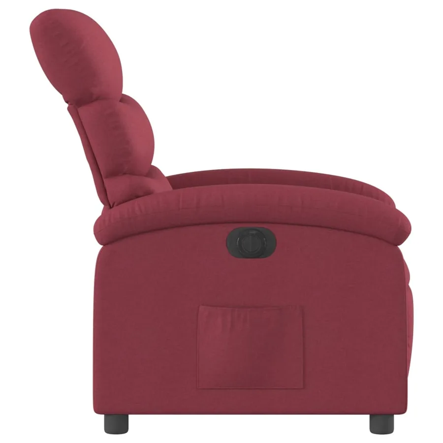 Fauteuil inclinable électrique Rouge bordeaux Tissu - 10