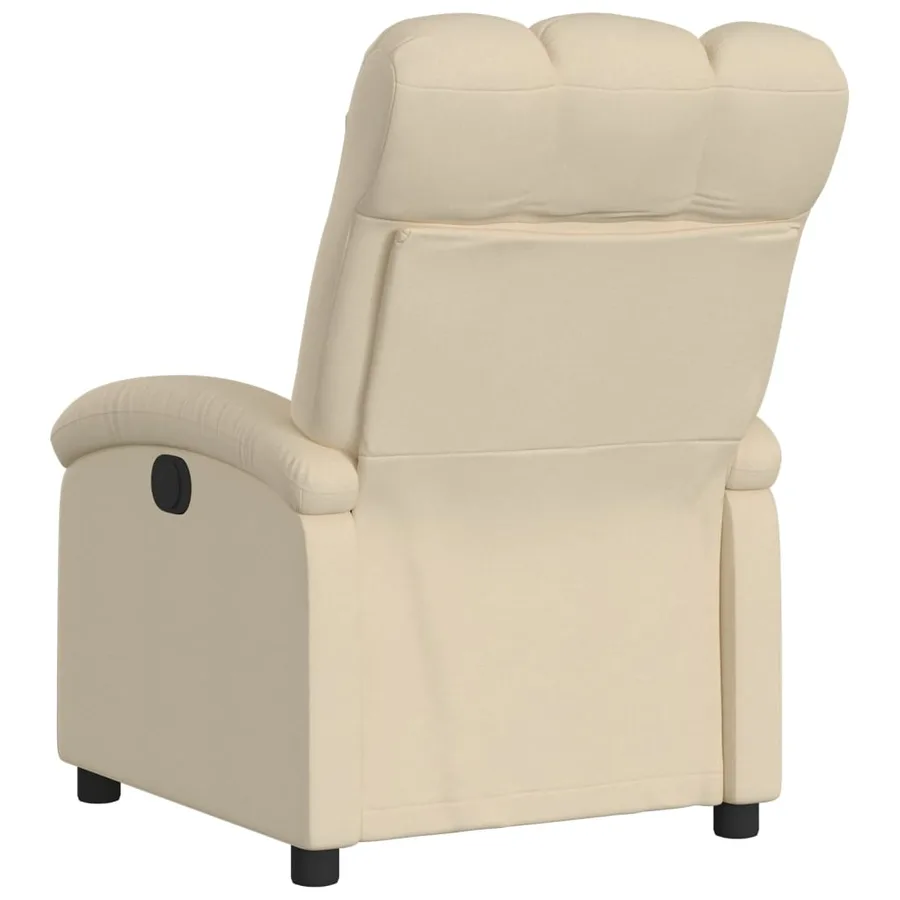 Fauteuil inclinable électrique Crème Tissu - 5