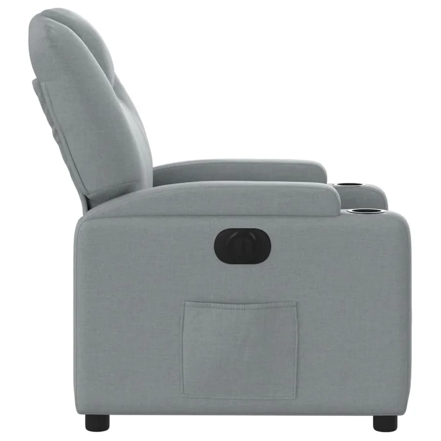 Fauteuil inclinable électrique Gris clair Tissu - 10