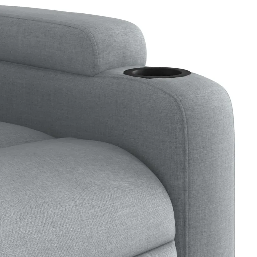 Fauteuil inclinable électrique Gris clair Tissu - 11