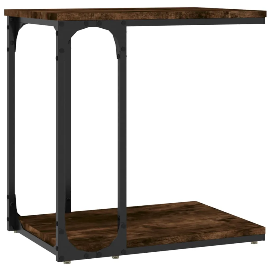 Table d'appoint Chêne fumé 50x35x52 cm Bois d'ingénierie - 2