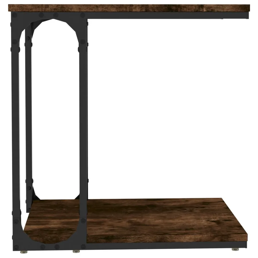 Table d'appoint Chêne fumé 50x35x52 cm Bois d'ingénierie - 4
