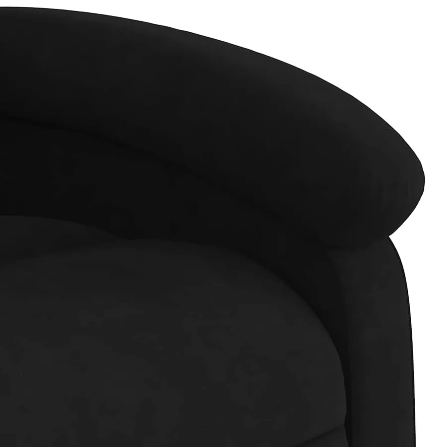 Fauteuil inclinable de massage électrique noir velours - 11