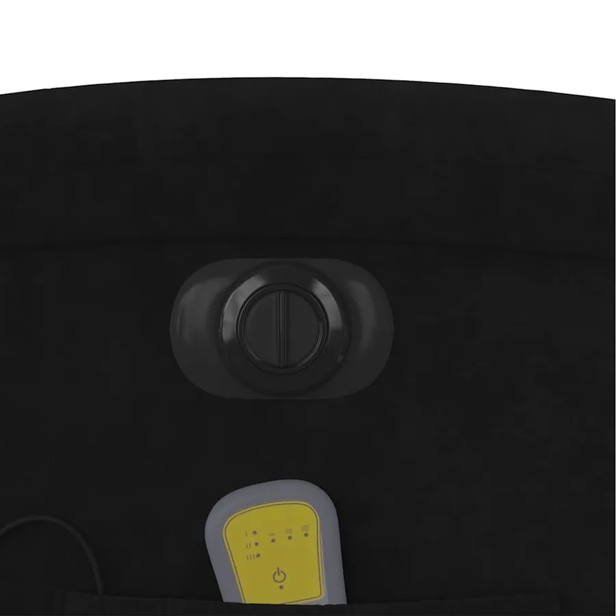Fauteuil inclinable de massage électrique noir velours - 12