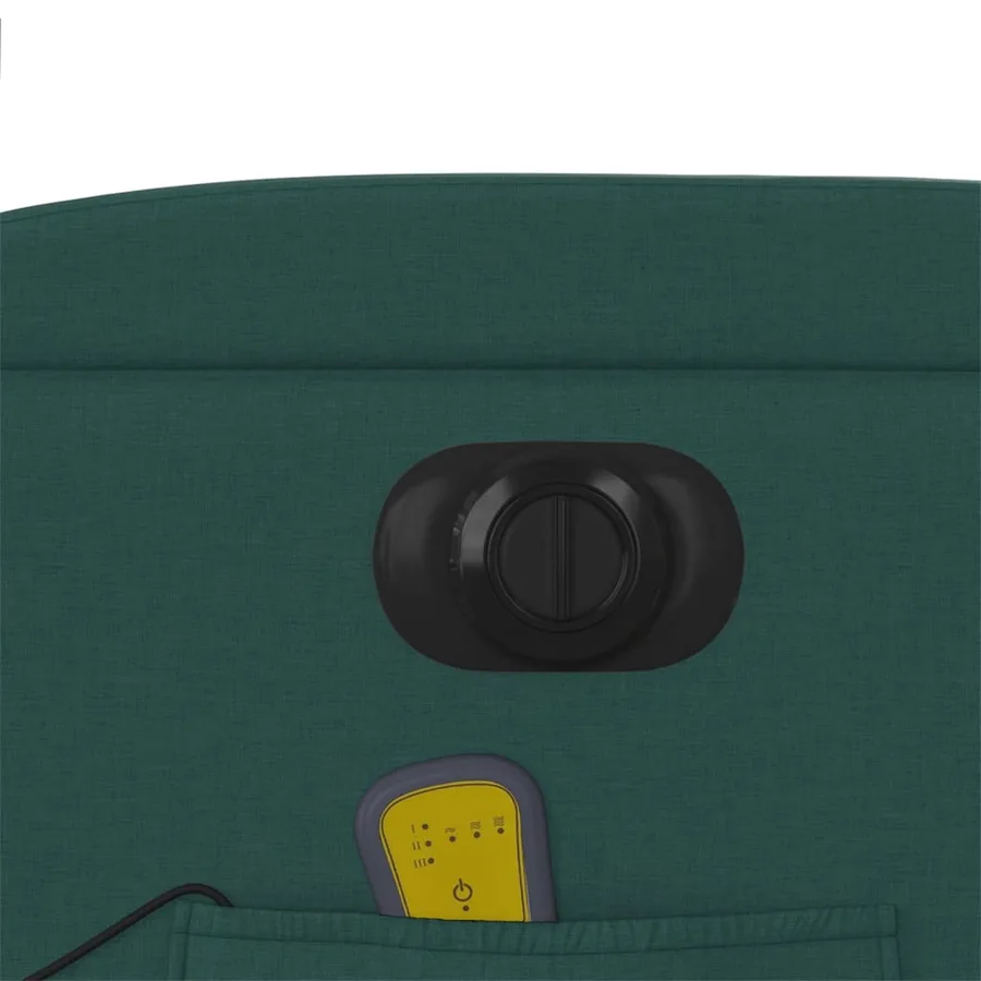 Fauteuil de massage inclinable électrique Vert foncé Tissu - 12