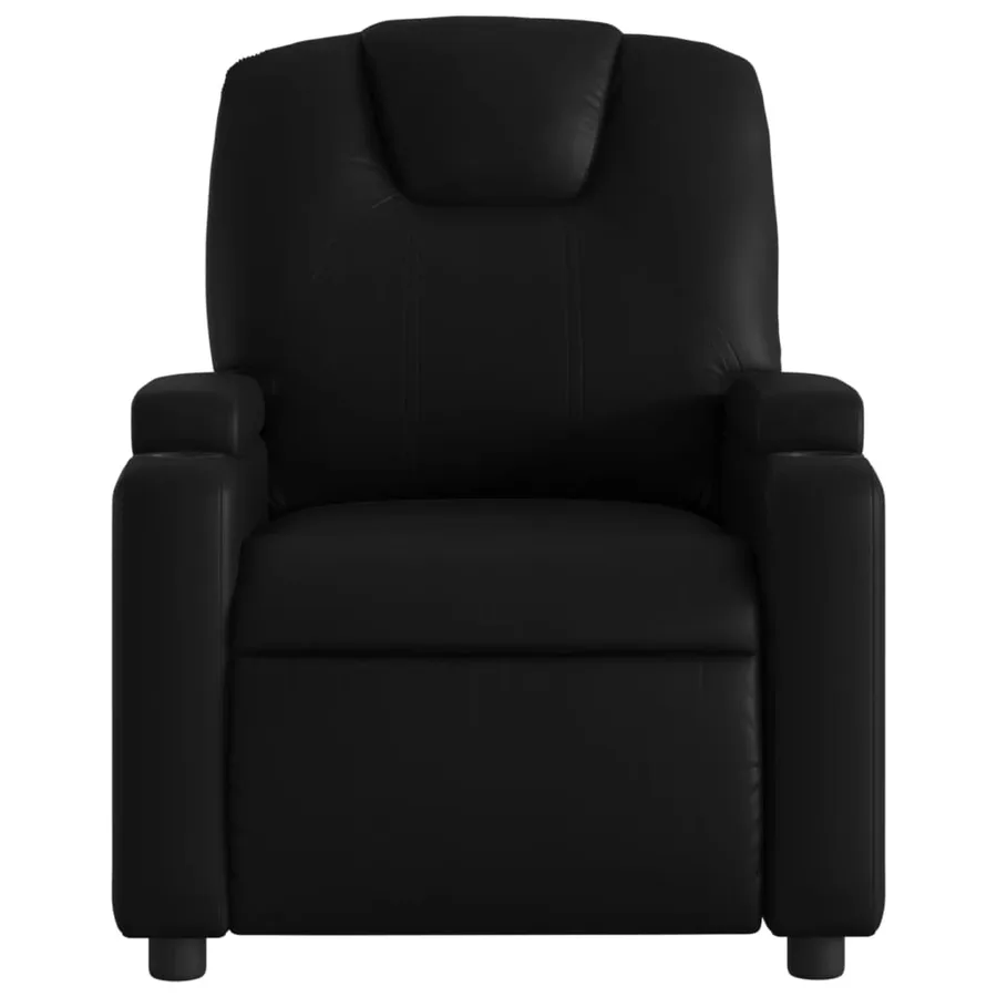 Fauteuil de massage inclinable électrique noir similicuir - 9