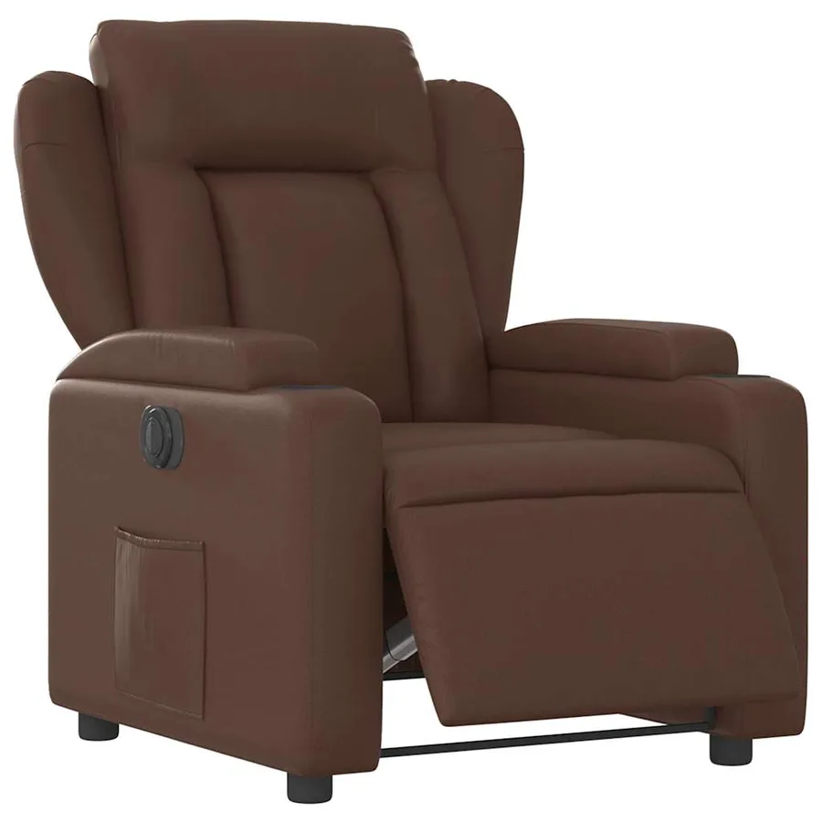 Fauteuil inclinable électrique Marron Similicuir - 3