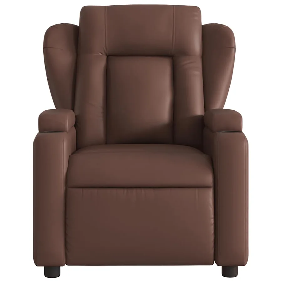 Fauteuil inclinable électrique Marron Similicuir - 9