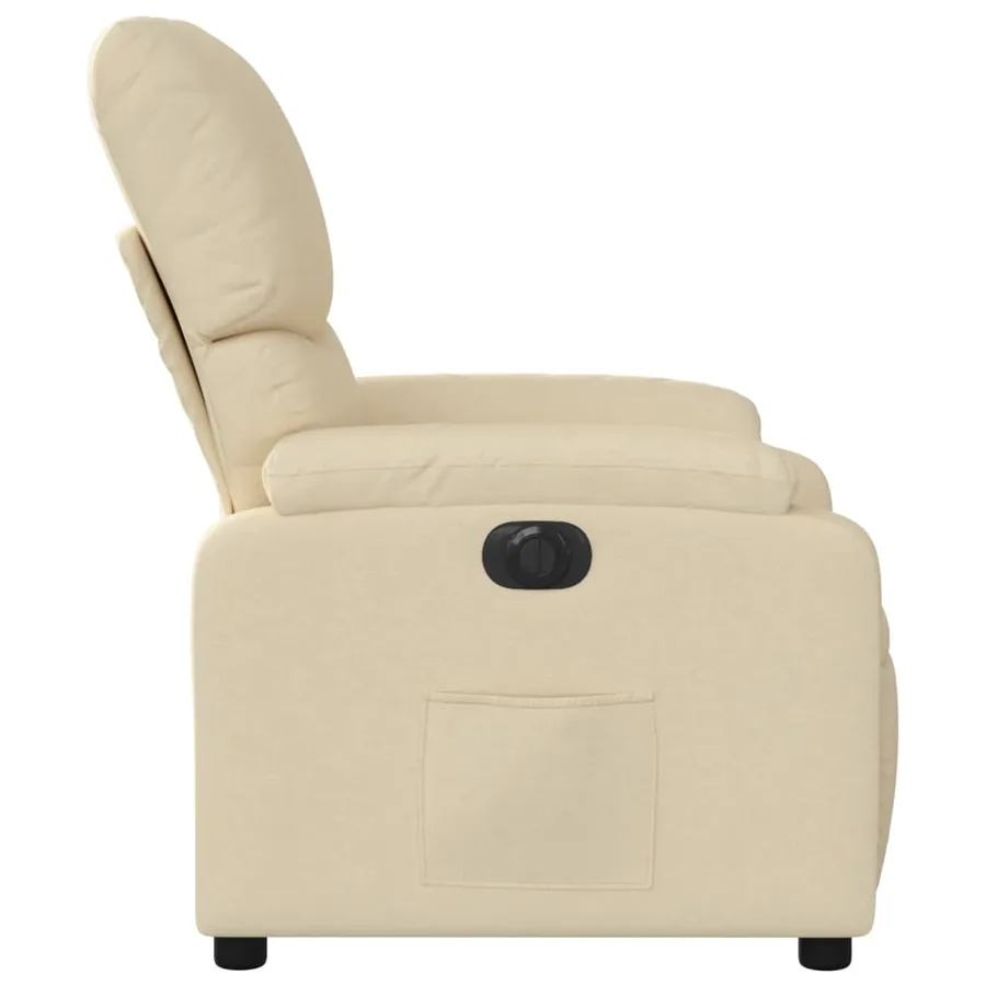 Fauteuil inclinable électrique Crème Tissu - 10