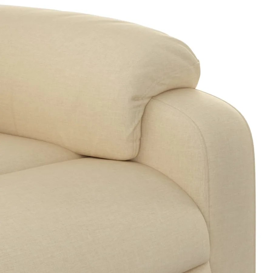 Fauteuil inclinable électrique Crème Tissu - 11