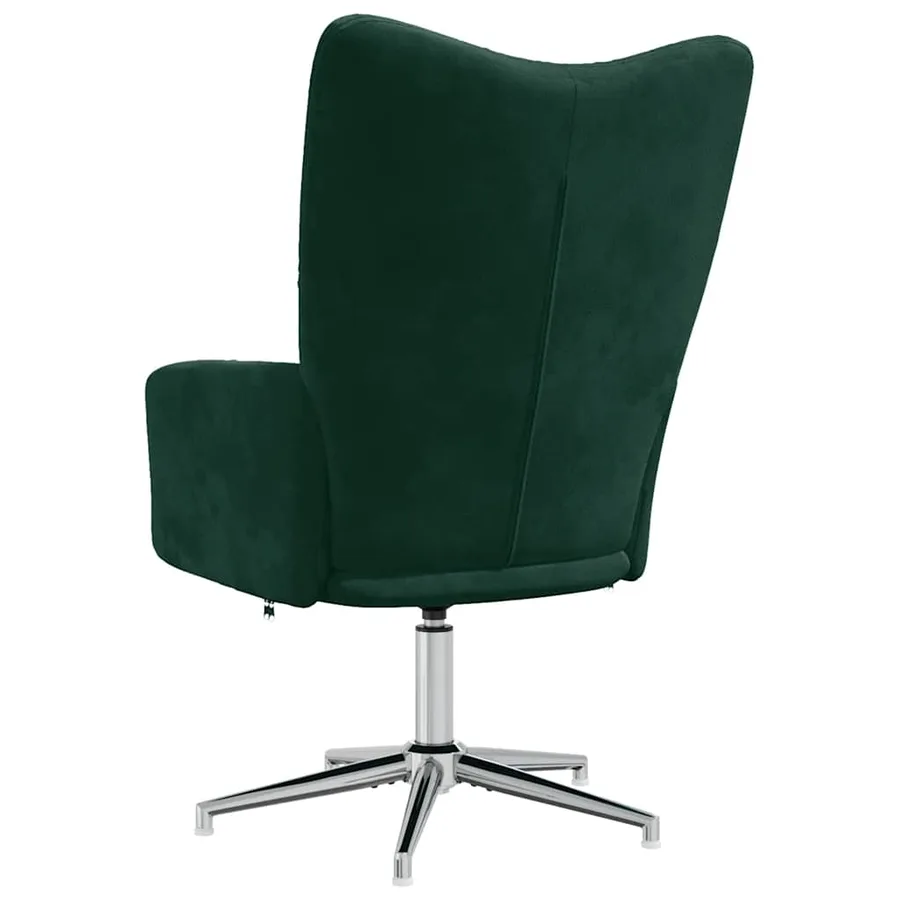 Chaise de relaxation Vert foncé Velours - 6