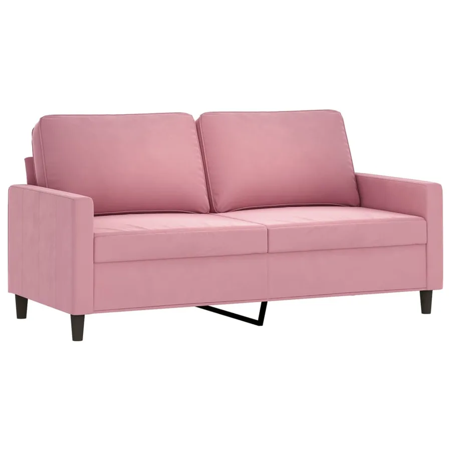 Canapé à 2 places Rose 140 cm Velours - 2