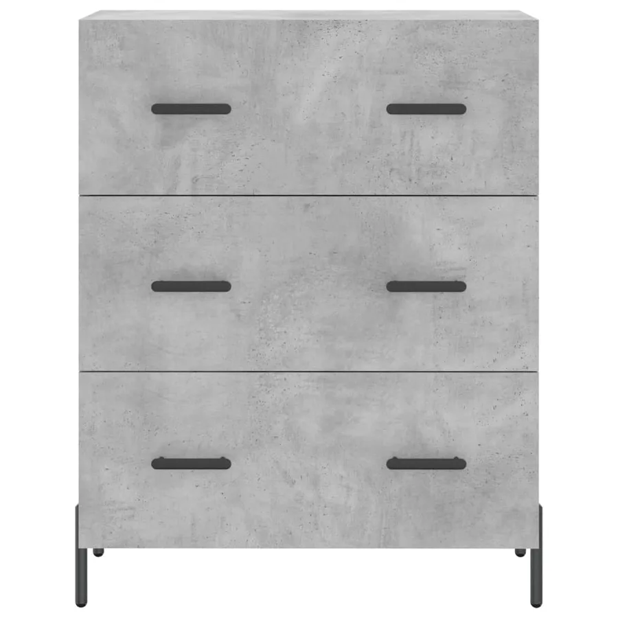 Buffet haut Gris béton 69,5x34x180 cm Bois d'ingénierie - 8