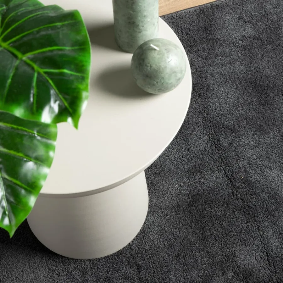 Tapis OVIEDO à poils courts anthracite 240x240 cm - 7