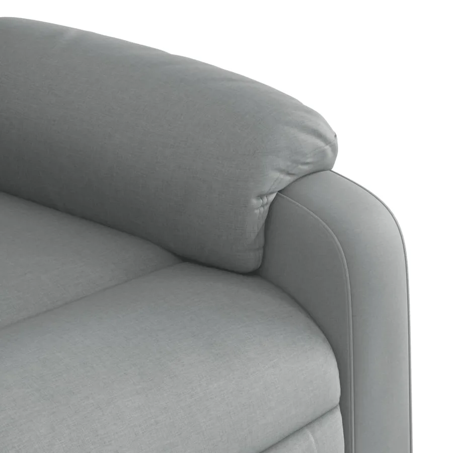 Fauteuil inclinable électrique gris clair tissu - 12