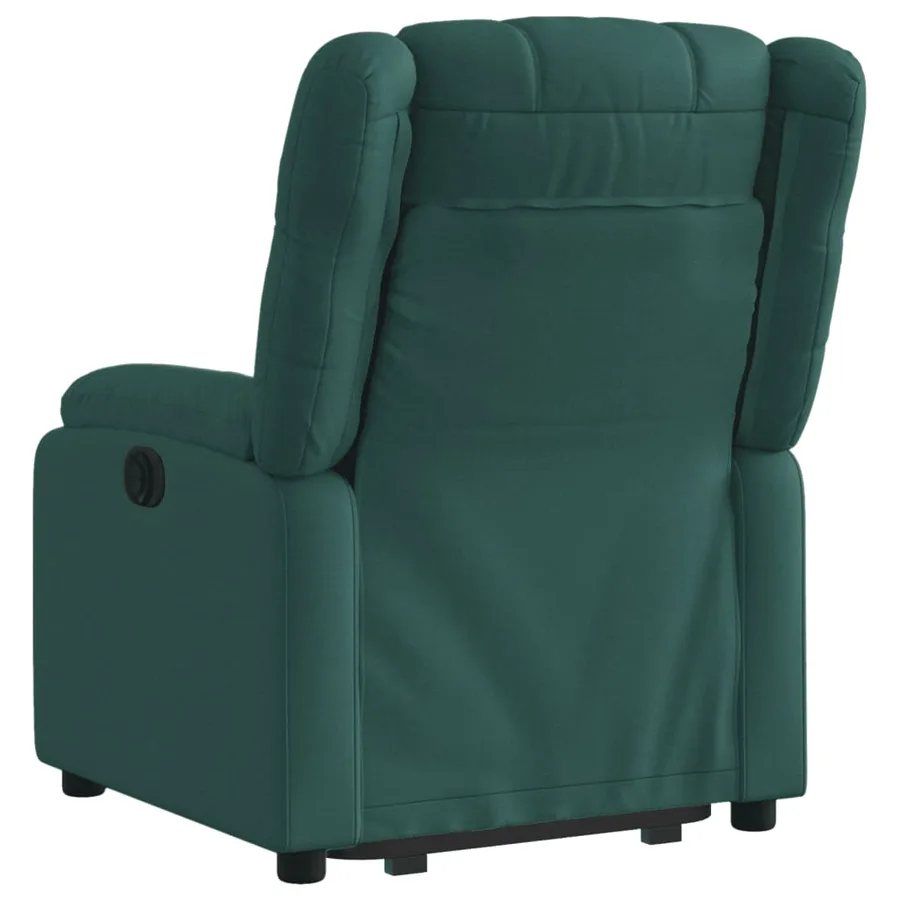 Fauteuil inclinable électrique vert foncé tissu - 5