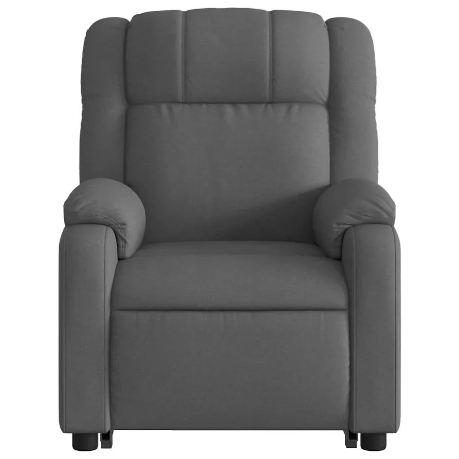 Fauteuil inclinable de massage électrique Gris foncé Tissu - 9