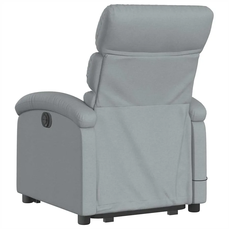 Fauteuil inclinable de massage électrique Gris clair Tissu - 5