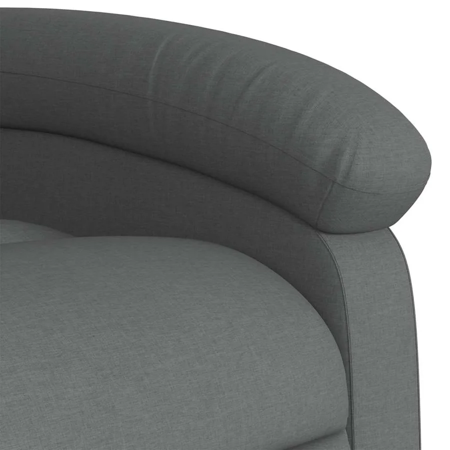 Fauteuil de massage inclinable Gris foncé Tissu - 11