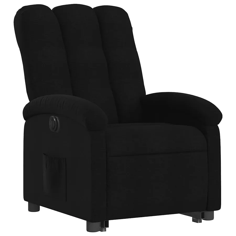 Fauteuil inclinable électrique noir tissu - 4