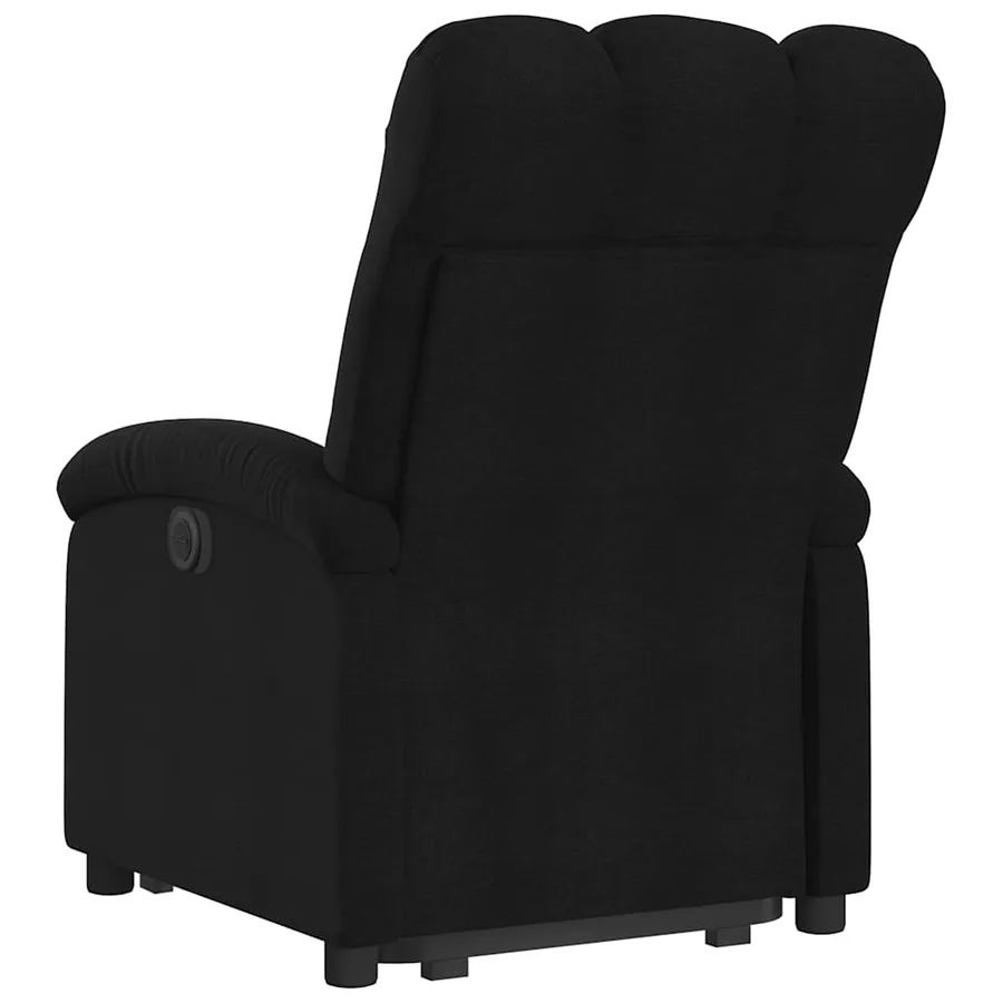 Fauteuil inclinable électrique noir tissu - 5