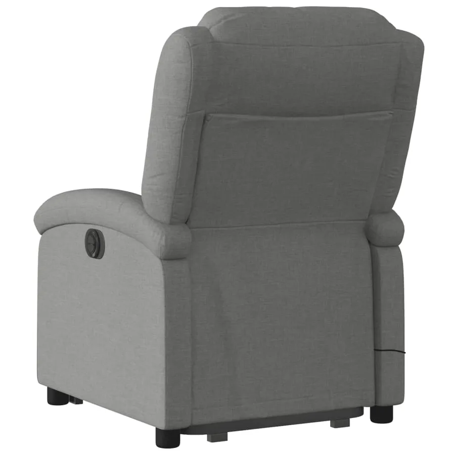 Fauteuil inclinable de massage électrique Gris foncé Tissu - 5